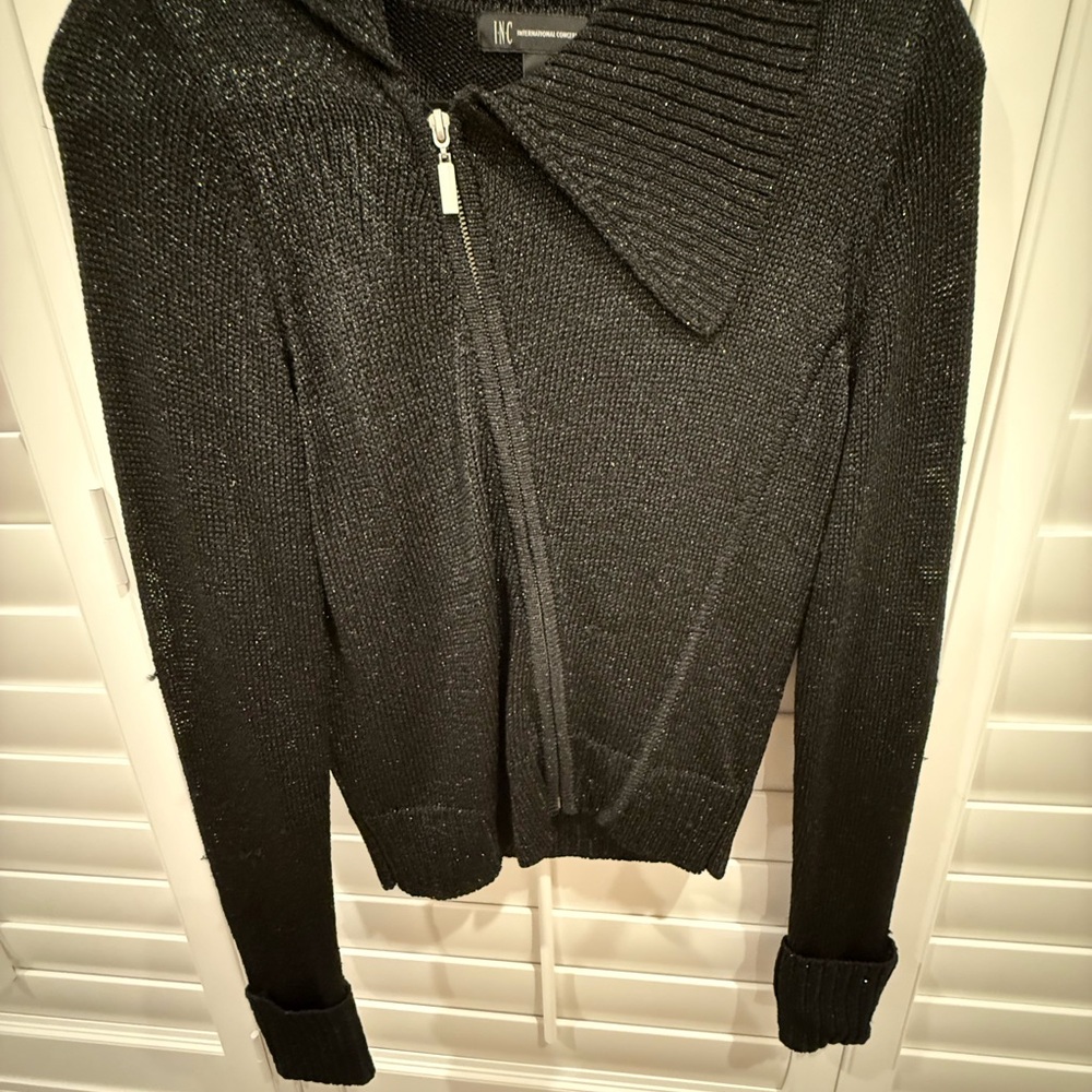 INC International Concepts Black Women's Cardigan